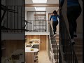 Tiny Loft Apartment With Skylights Mezzanine Bed Smart Storage Ideas