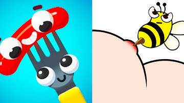 Help Me Story: Tricky Games vs Fork N Sausage / All Levels Satisfying ASMR Games