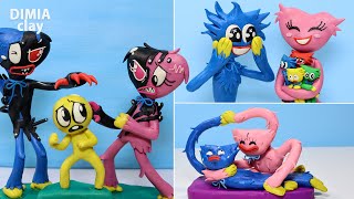 Making HUGGY WUGGY, KISSY MISSY and Babys Compilation Poppy Playtime part 2 with clay tutorial
