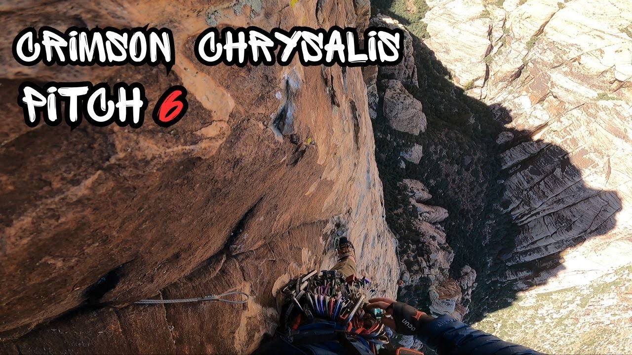 Crimson Chrysalis Pitch 6 Red Rock Climb