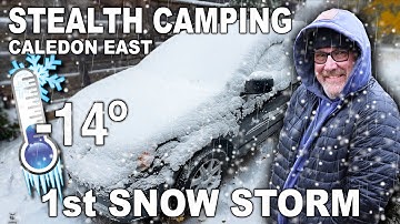 Eerste sneeuwstorm stealthkamp van dit winterseizoen