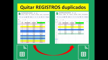 Cómo QUITAR registros DUPLICADOS, en Google Sheets.