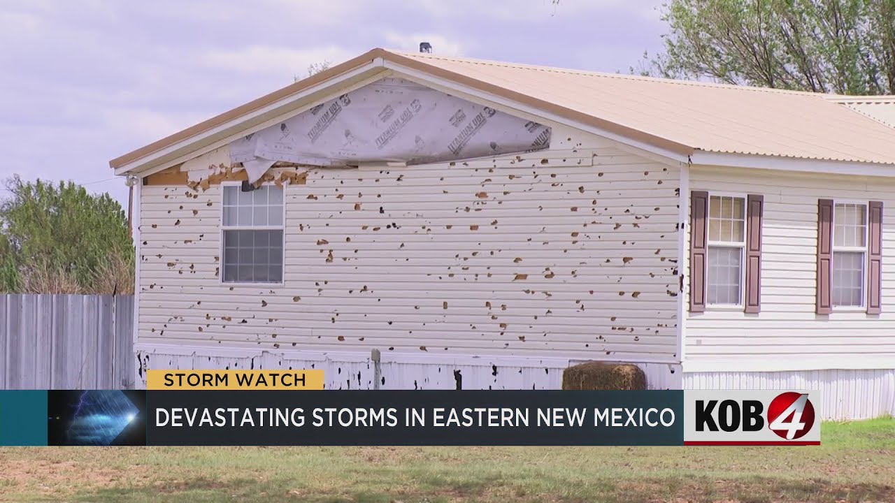 Severe storm damages eastern New Mexico town - YouTube