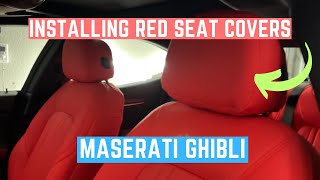 Making My Maserati Ghibli Interior Red with Custom Seat Covers