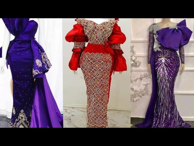 Lace dress wedding,latest lace styles,traditional dress,beautiful gown, wedding dress. | African print long dress, Nigerian traditional wedding,  Beautiful gowns