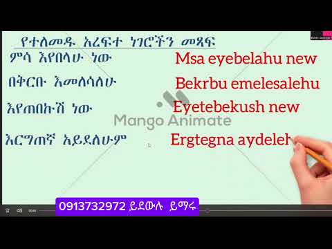 የተለመዱ አረፍተ ነገሮች መፃፍ