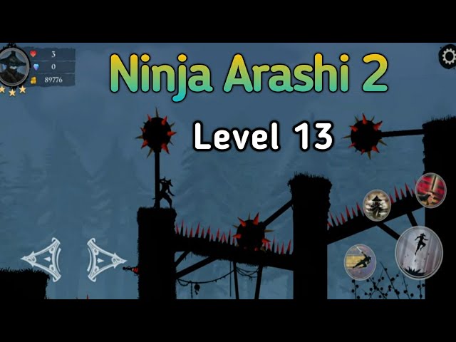 Ninja Arashi 2 Level 13 | Act 1| Artifact Location | without dying