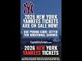 Yankees Tickets Deals 2026 #yankees #nyc #baseball  #city10