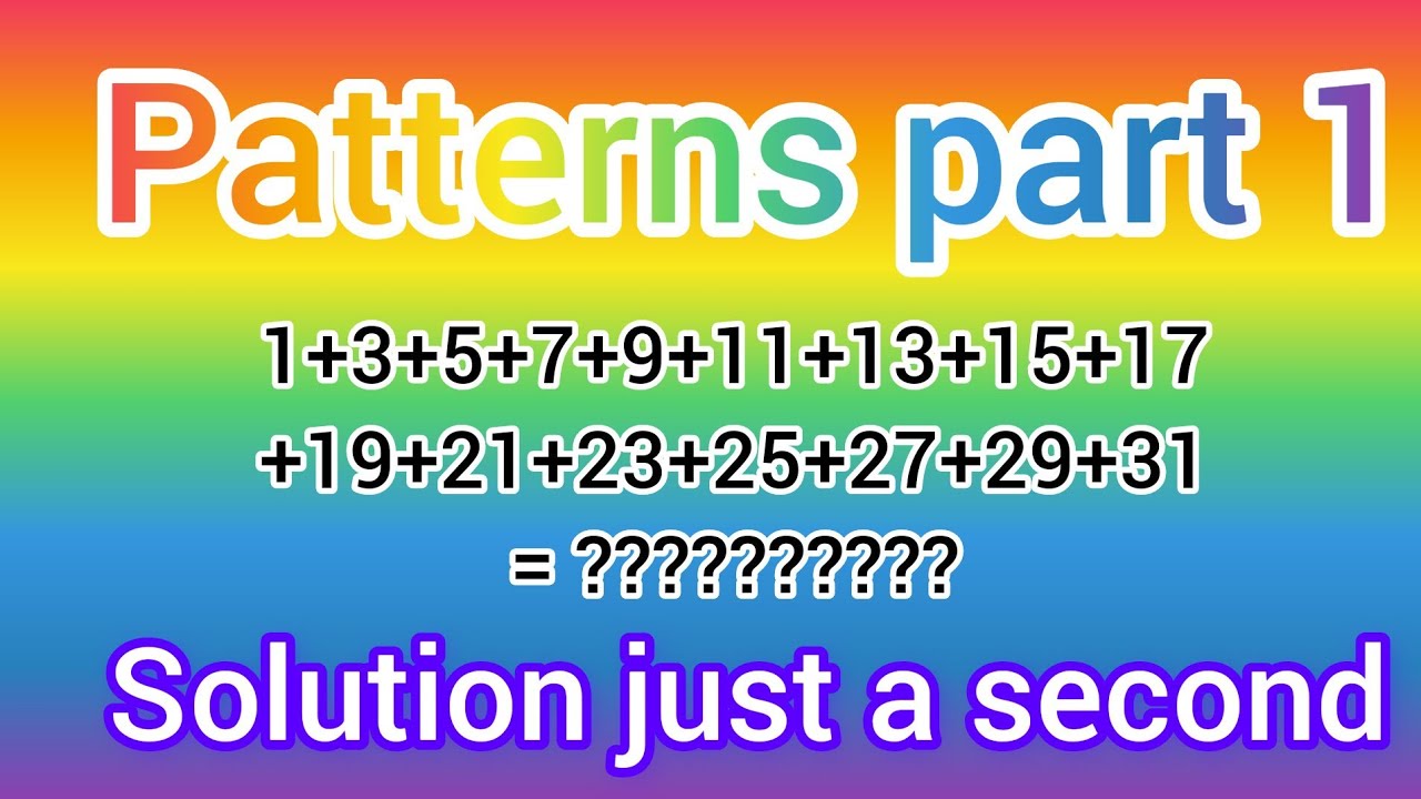 Patterns part 1 - YouTube