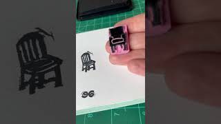 🪑simple CHAIR block print with eraser #the100dayproject #printmaking 🪑