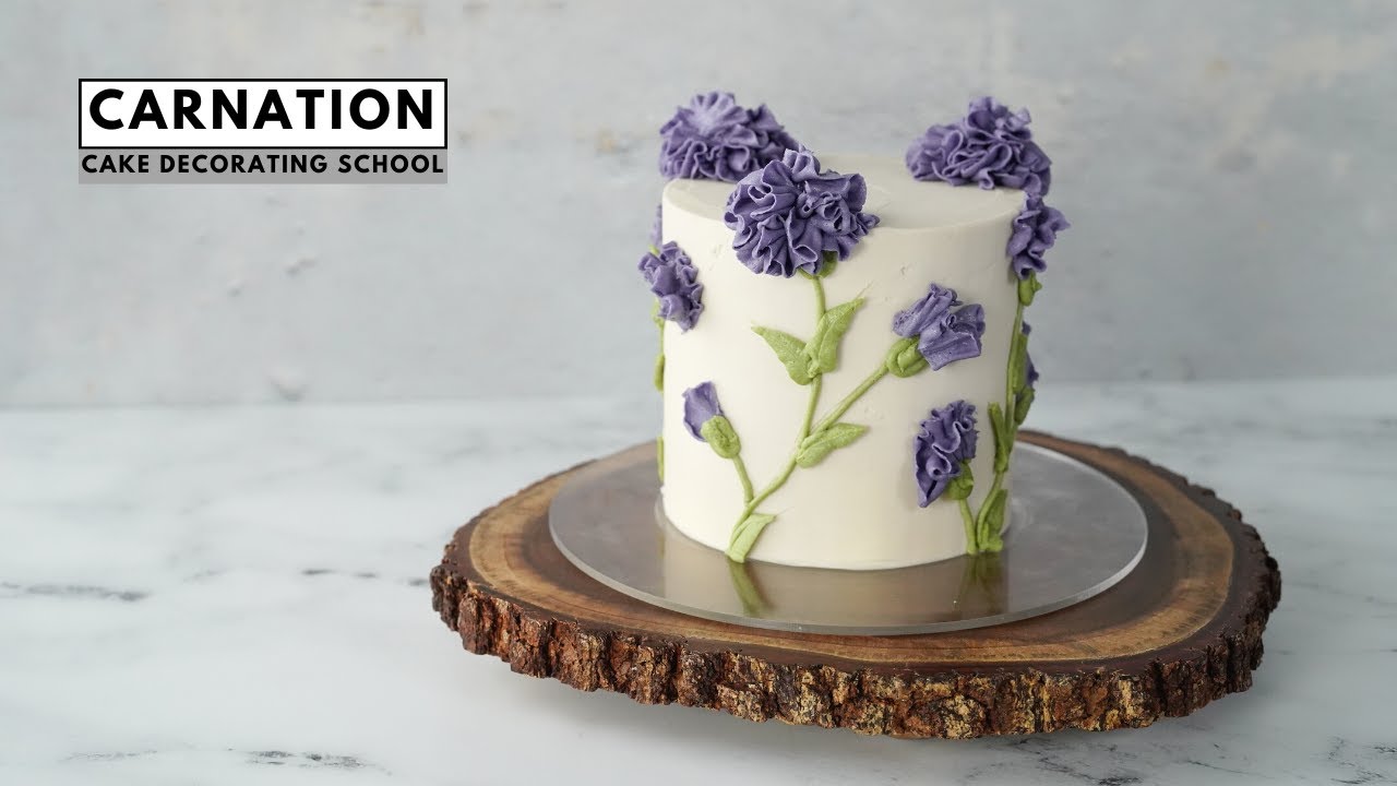 How to make 3D carnation cake [ Cake Decorating For Beginners ] YouTube
