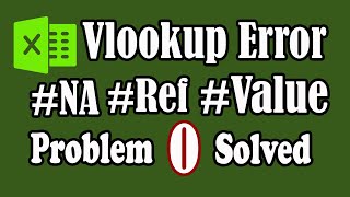 MS Excel Vlookup Formula error #NA #REF #VALUE Value 0 | How to fix Vlookup Error #NA & #Ref