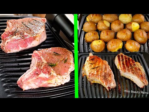 VLOG : Готовим дома стейки на электро гриль тефаль Семейный Влог Ужин Tefal OptiGrill Missbeautymama