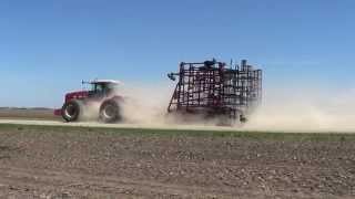 A Versatile 535 Tractor rolling down an Iowa road.