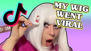 HELLO KITTY HAIR?! Printing my wig with Sanrio artwork 💓 DIY of my TikTok famous wig ✨