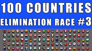 100 Countries Elimination Marble Race 3 in Algodoo \ Marble Race King