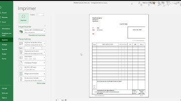 Passer une facture Excel au format PDF