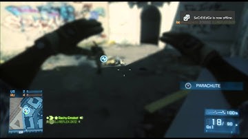 Battlefield BF3 WTF Moments Parachute Glitch Video