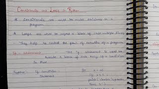 Python Lec 8 || Conditionals and Loops | if, else, elif statements | while, for, break, continue etc