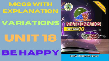 Review Exercise 18 Variations Solve MCQs with Explanation Class 10 Math