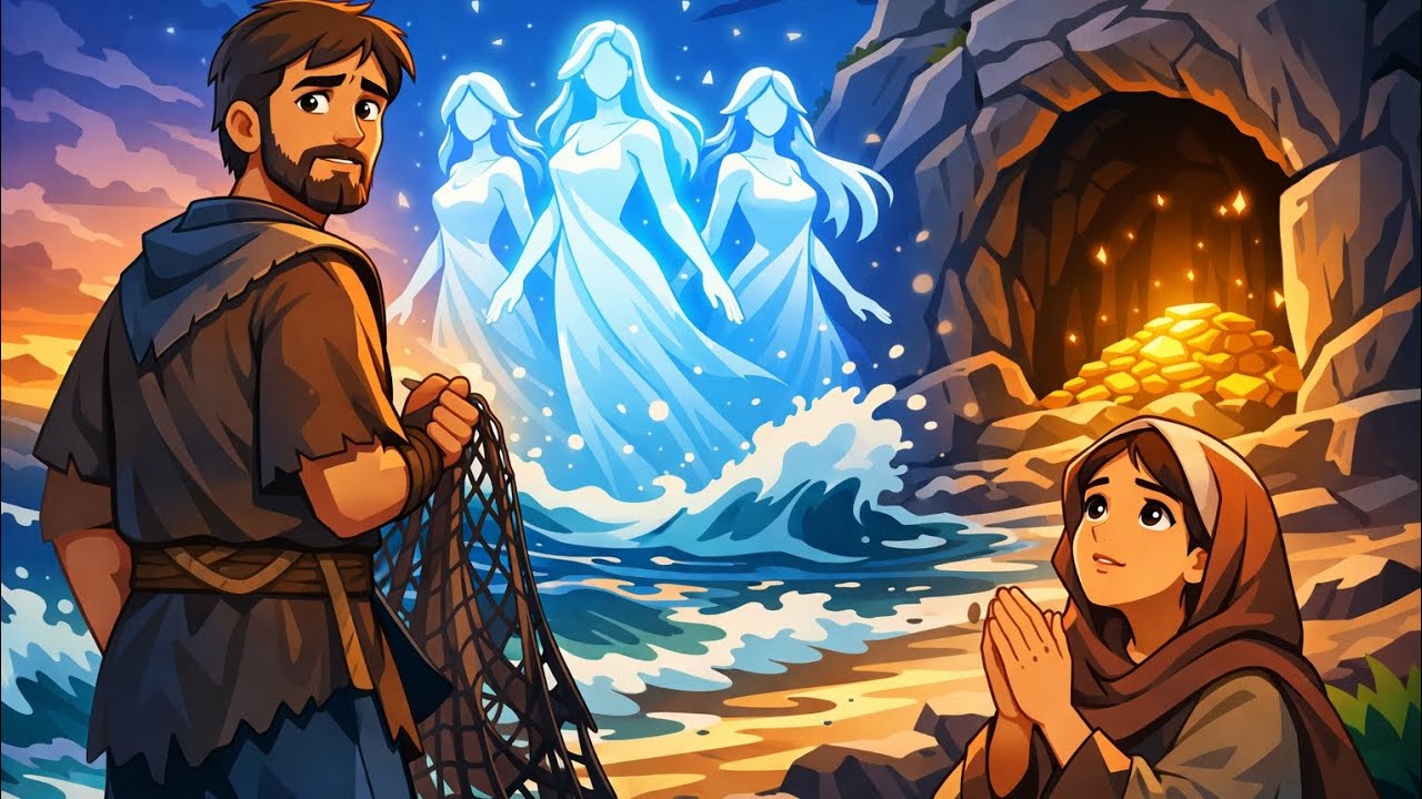 قصه الصياد الفقير وزوجته الصابرة وما سرّ كهف الحوريات الذي قلب حياته رأسًا على عقب