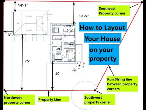 How to Layout your house on your property Lot.