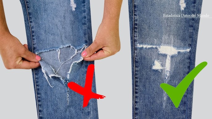 Two jeans repair patches | Iron on dark blue jeans patch