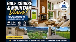 Golf Course Townhome Tour | Cheyenne Mountain Views | Colorado Springs, CO