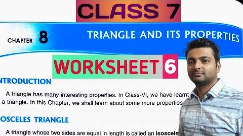D.A.V. Math | Class 7 |Ch 8 | Triangle & its_Properties |Worksheet 6 | All Sums | Art Of Mathematica