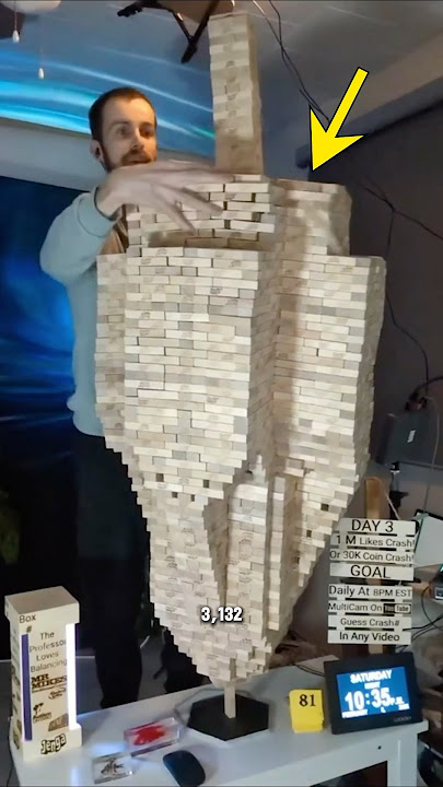 How Did He Stack 3,132 Jenga Blocks on One? (youtube/Guinness World Records) #shorts