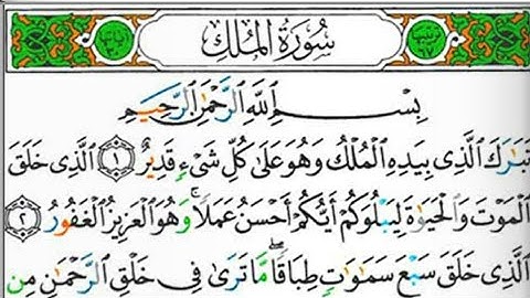سورة الملك بصوت القارئ الشيخ عبد الولي الأركاني(صوت رائع ومؤثر جدا)