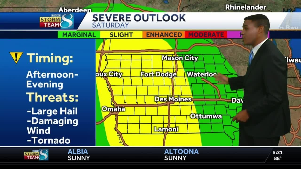 One more hot, dry day ahead of severe storm potential Saturday - YouTube