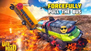 FORCEFULLY PULL SCHOOL BUS INTO VOLCANO | NEW OFF THE ROAD OPEN WORLD DRIVING GAME screenshot 5