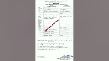 AHSEC HS 1st Year Routine 2023 – Assam Class 11th Exam Routine