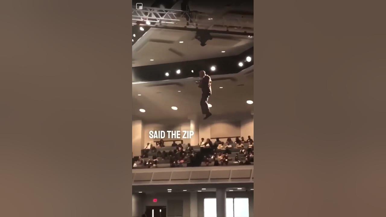 This Pastor flew into church on a zip-line 😂👏