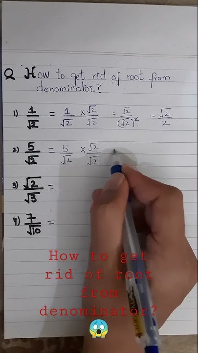 How to get rid of root from denominator? #shorts #tips #squareroot # ...
