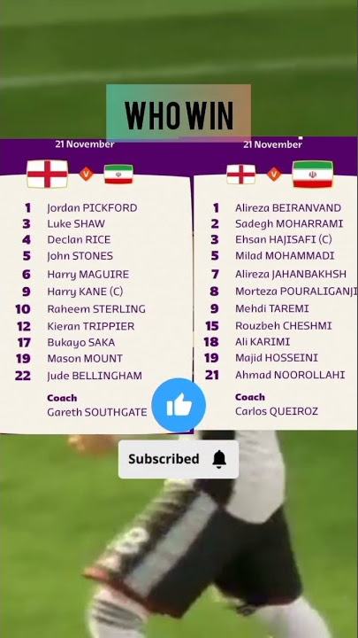 England vs Iran Lineup | FIFA World Cup 2022 | England Iran Live Match | Which Team Will Win Today?