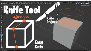 Knife Tool and Shape projection - Blender 3.6