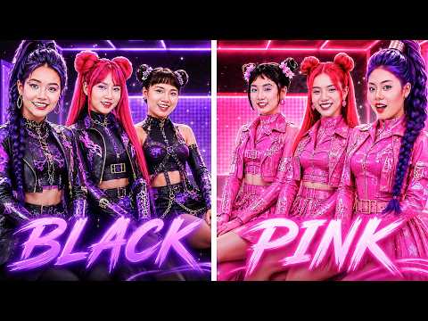 Black Vs Pink Huntrix Kpop Demon Hunters At School! Who Is The Best Huntrix ?