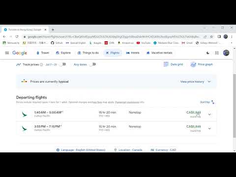 如何用Google Flights来订机票？(How to find flight tickets using Google flights?)
