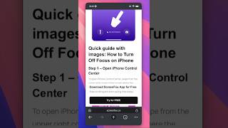 How to Turn Off Focus on iPhone #screentime #smartphone #screenbreak #tips #tech #iphone #techtok