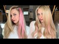 Pink Microlink Hair Extensions FULL INSTALL!