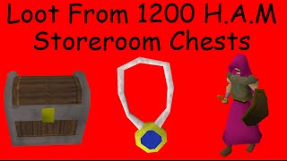 Loot From 1200 H.A.M Storeroom Keys! -  Oldschool Runescape