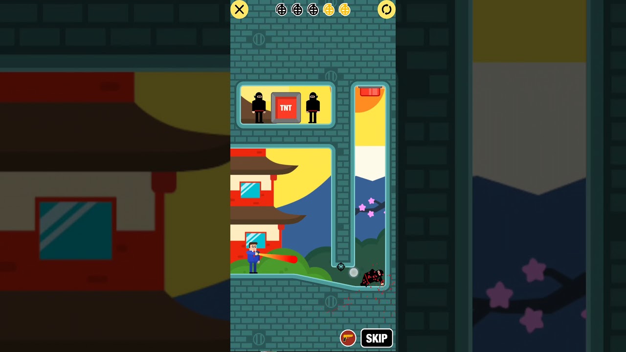 Let's Play - Mr Bullet, Grenades - Level 24, Chapter 2 - Shogun's Castle