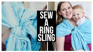 HOW TO MAKE A BABY SLING CARRIER | sew a gathered shoulder ring sling