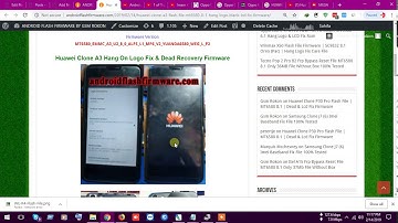 Huawei Clone A3 Flash File MT6580 8.1 Hang Logo Blank Lcd Fix Firmware