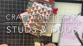 Craft fair recap- Studs and Duds #craftfairideas #craftfair