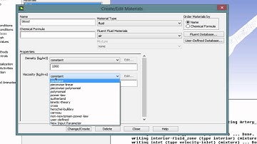 Simcafe: 3D Bifurcating Artery in FLUENT, Physics Setup #1