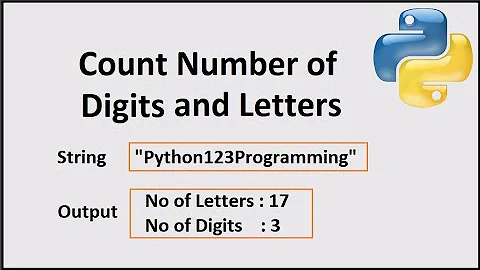 Python Program to Count the Number of Digits and Letters in a String