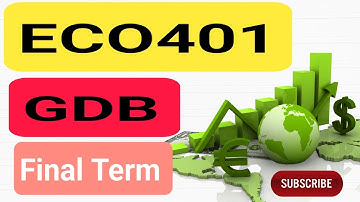 ECO401 GDB SOLUTION | 100% CORRECT | Final Term | ECO401 2024 GDB
